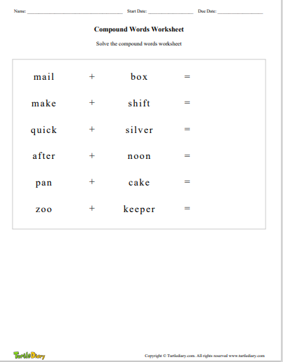 4th grade writing Worksheets, word lists and activities 