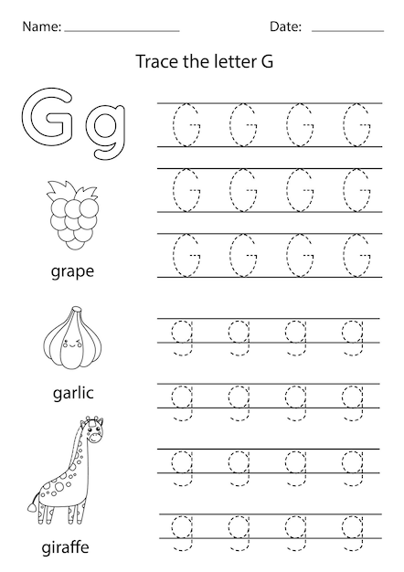 Letter G Alphabet Worksheets