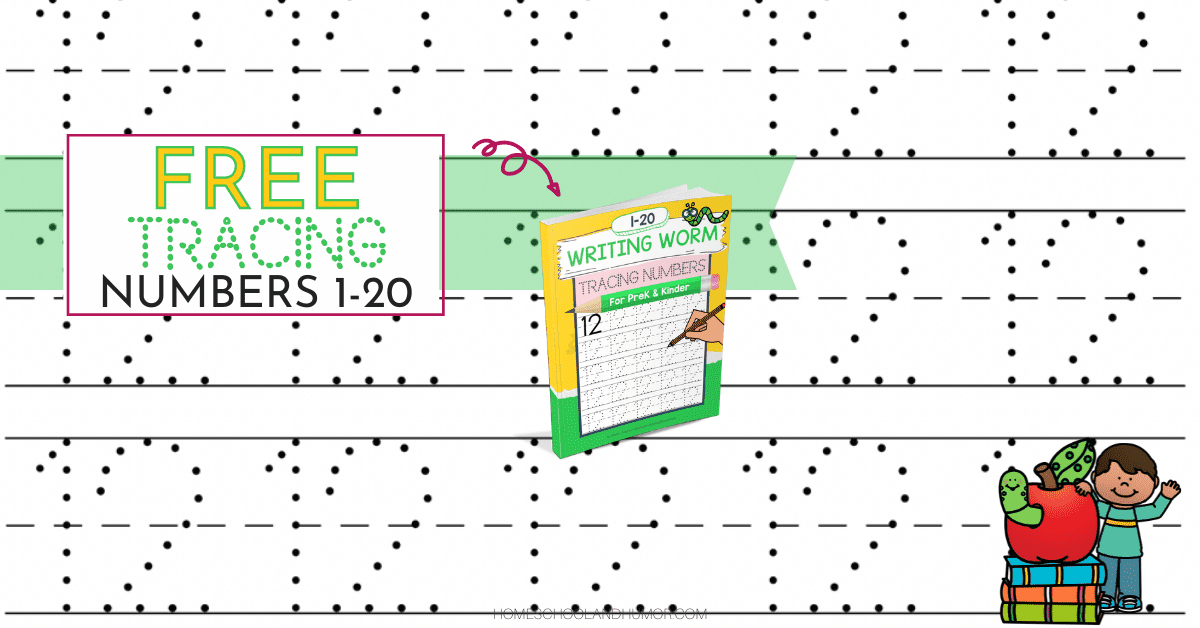 4 Free Number Tracing Worksheets 1-20 (PDF Downloads) - Freebie 