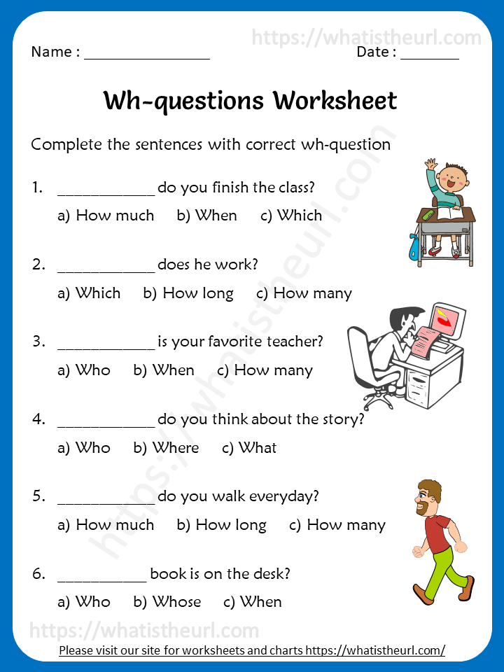 Wh-questions- worksheet | Live Worksheets