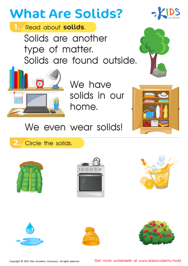 MATTER WORKSHEET