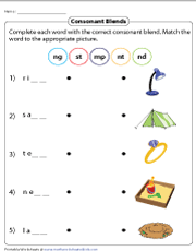 Consonant Blends:Worksheets &  Lessons
