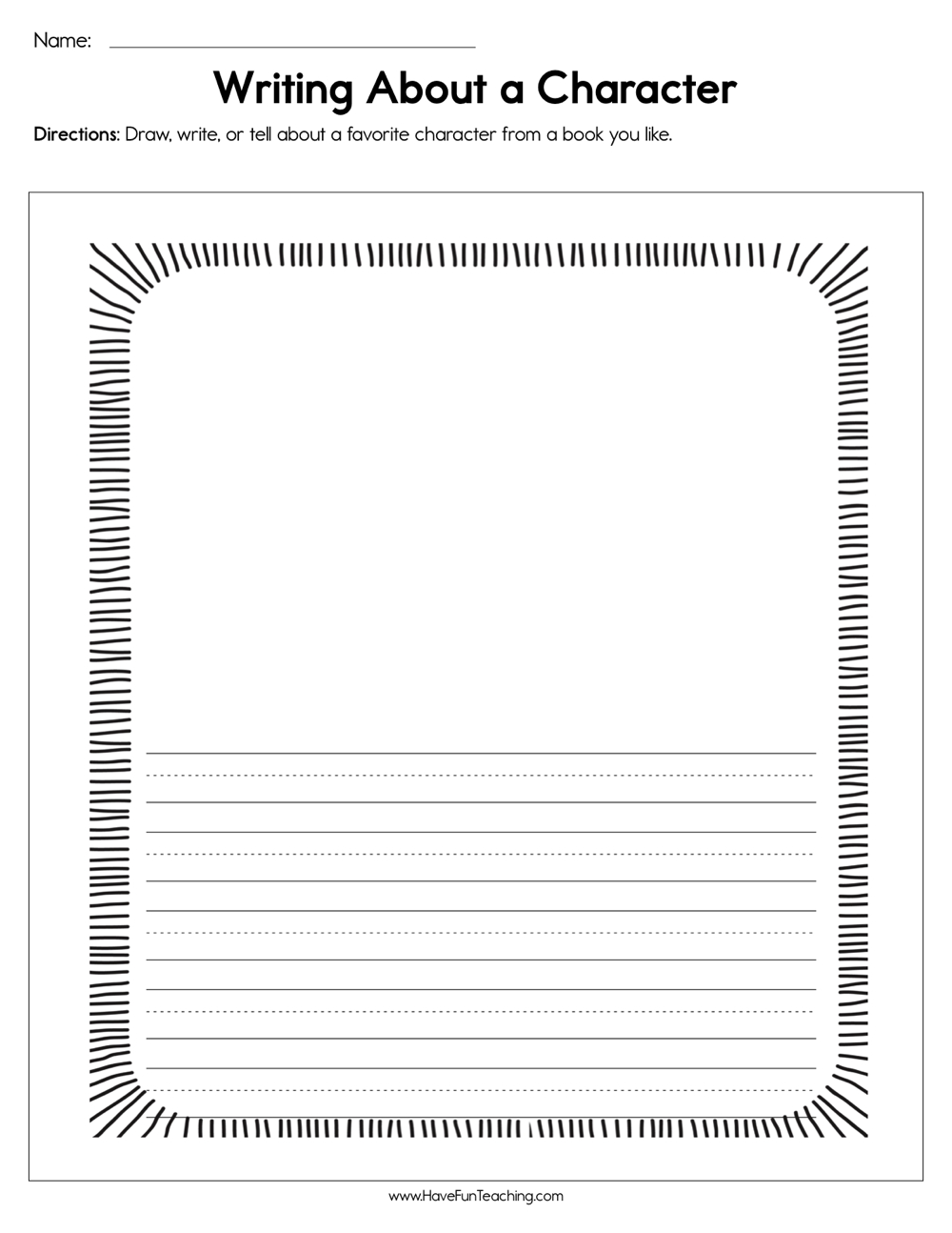 Setting And Character Development Worksheet Freeology Worksheets