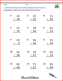 Free 2 Digit Addition and Subtraction Regrouping - Free4Classrooms