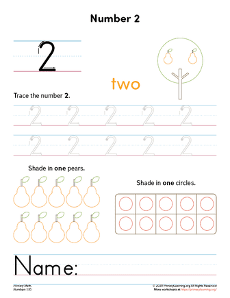 Number 2 Worksheet  