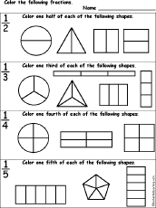 Fraction Worksheets and Books to Print - EnchantedLearning.com