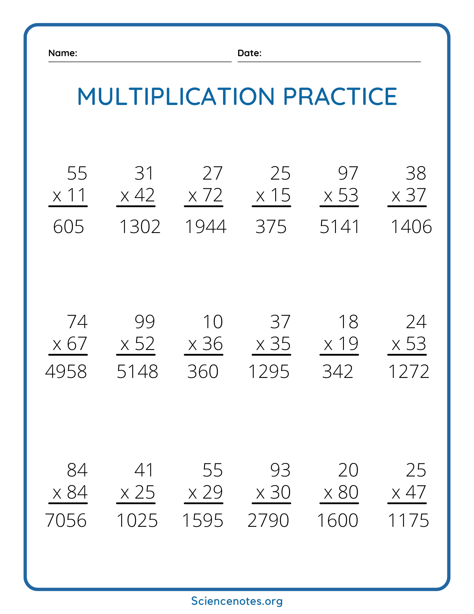 1 digit multiplication worksheet pdf