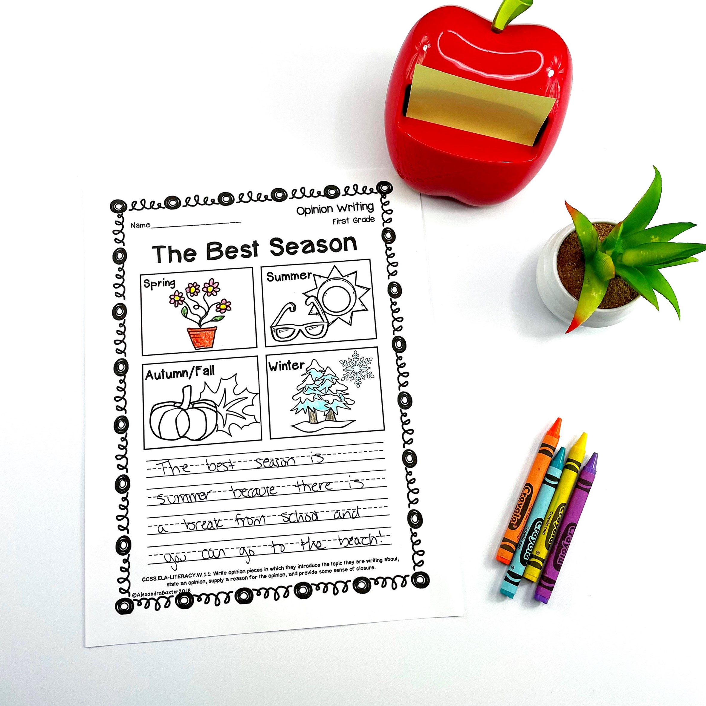 1 grade writing worksheet