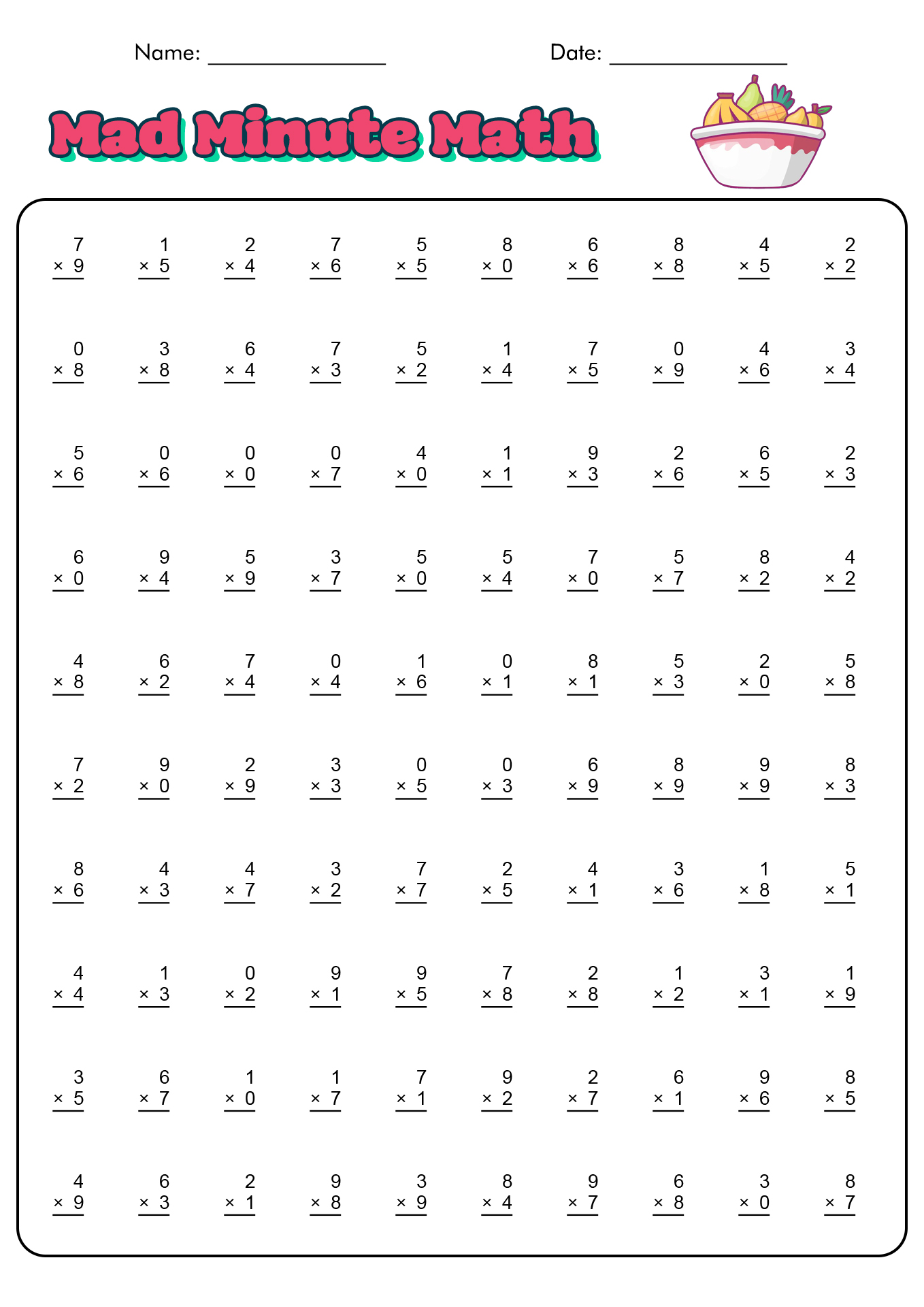 18 1 Minute Timed Addition Worksheets - Free PDF at worksheeto.com