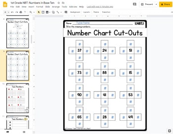 1st Grade NBT Math Worksheets - Elementary Nest