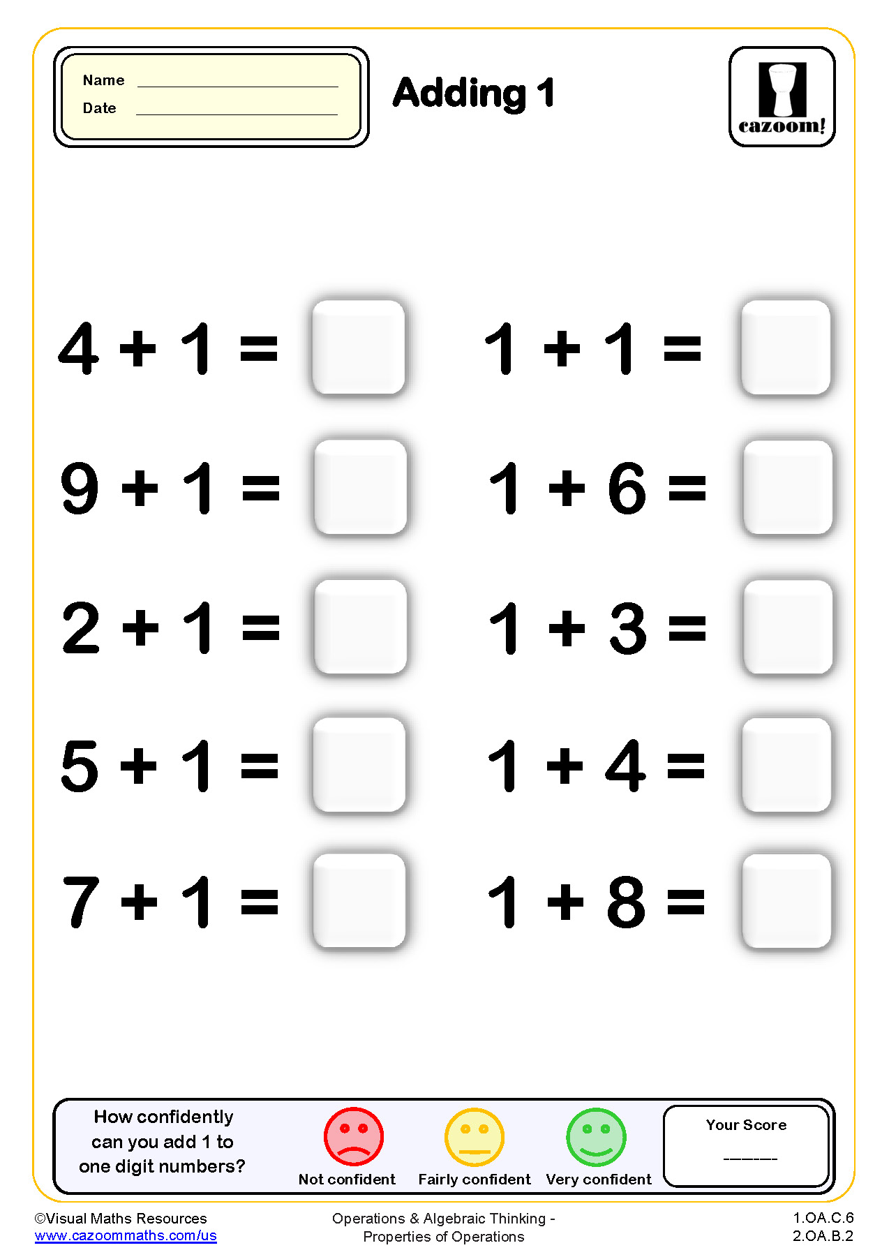1 oa 5 worksheet