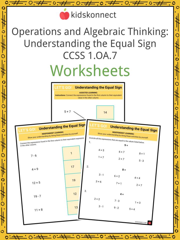 Operations and Algebraic Thinking: Understanding the Equal Sign ...