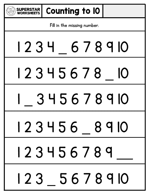 Kindergarten Counting Worksheets -Worksheets Library