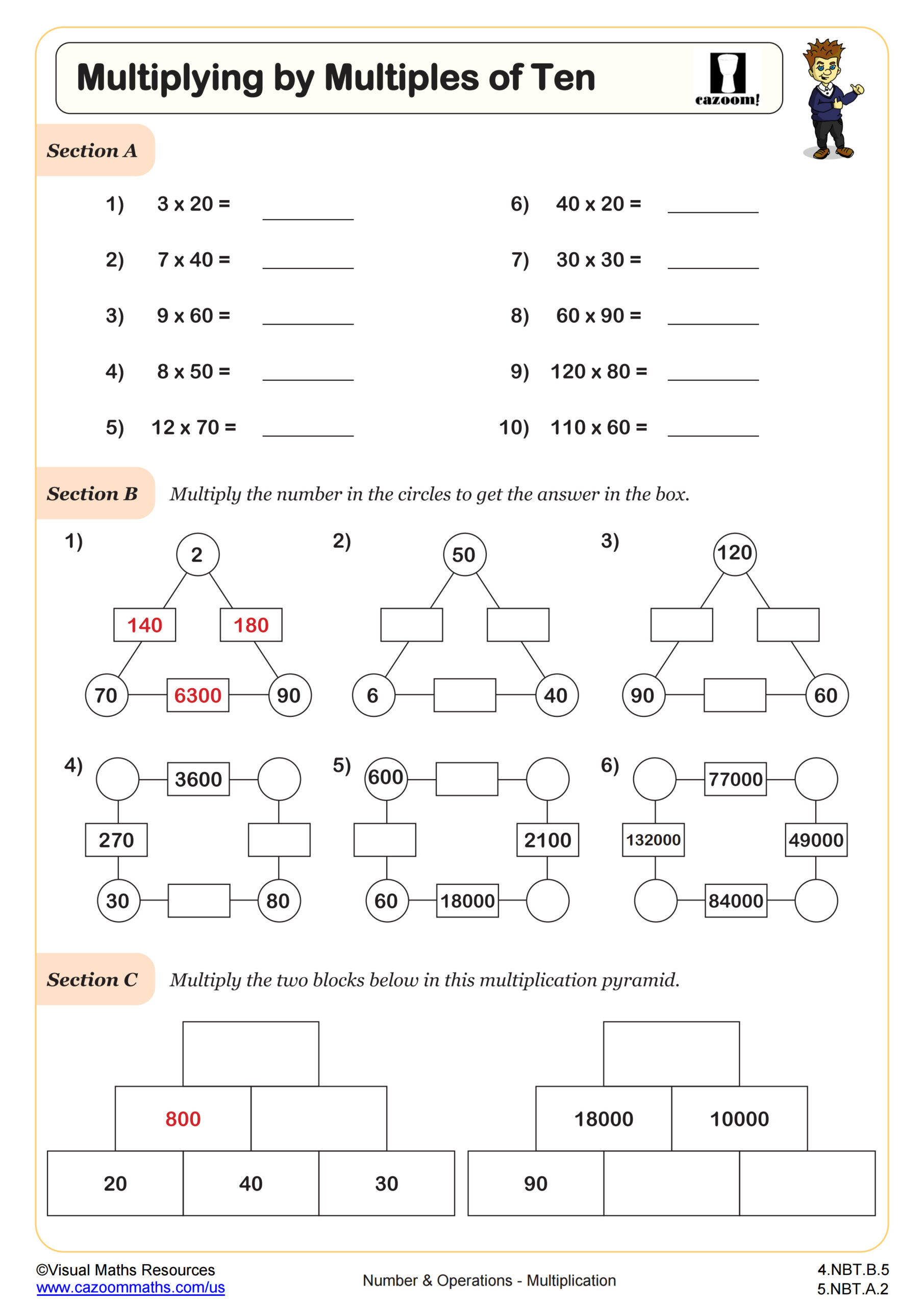 Multiplying By Multiples Of Ten Worksheet PDF Printable Number Multiplying By Multiples Of Ten Worksheet PDF Printable Number