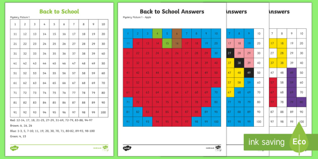 Colour By Number | Colour it on the Hundred Chart | Twinkl