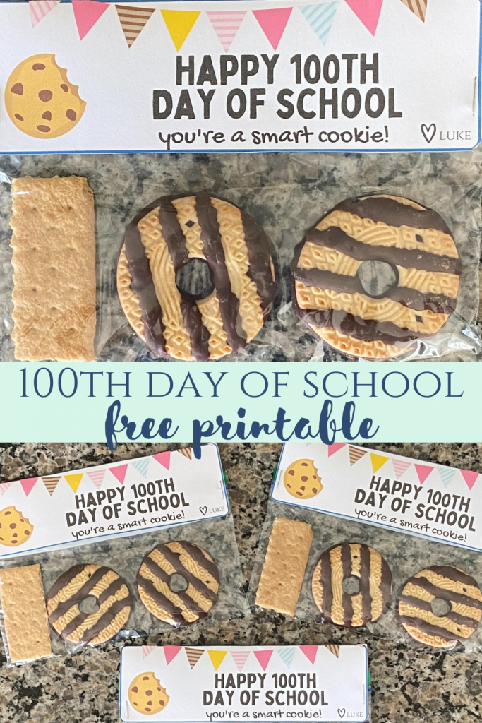 100 Days of School Cookies &  Printable - Leah With Love