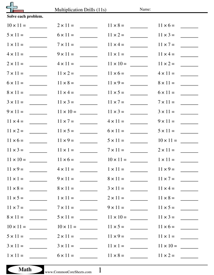 Math Drills Worksheets | Free - Distance Learning, worksheets and ...
