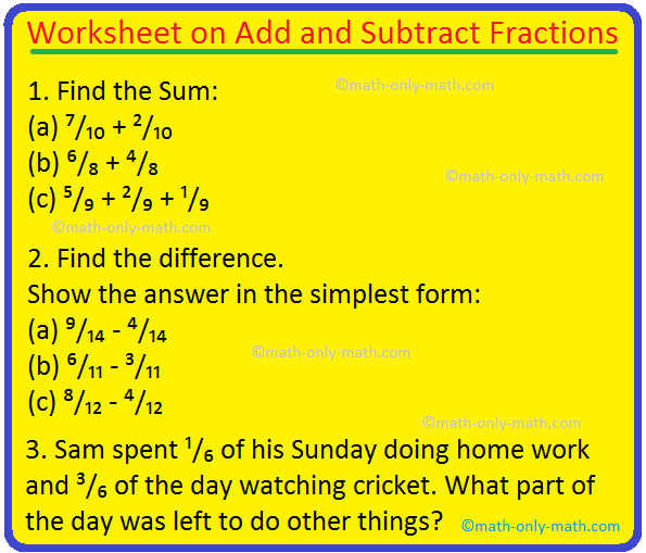 100 problem worksheet on adding like fractions