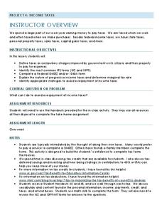 Income Tax Form 1040ez Lesson Plans &  Worksheets Reviewed by Teachers