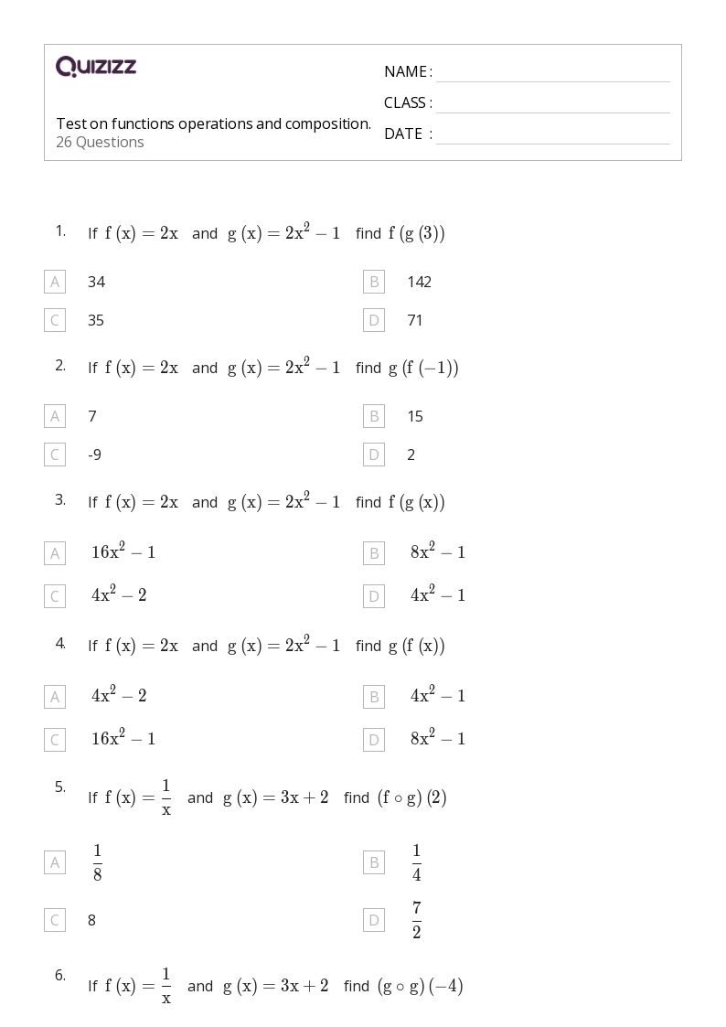 50+ Math worksheets for 10th Grade on Quizizz | Free &  Printable