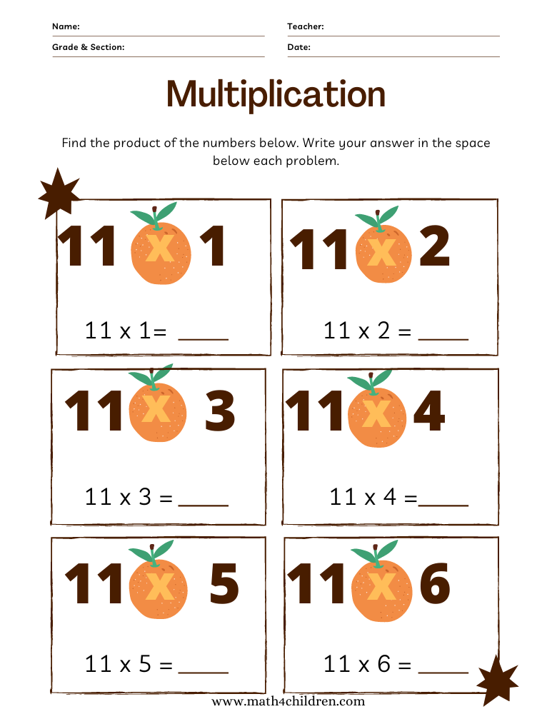 11 Times Tables Worksheets Worksheets Library