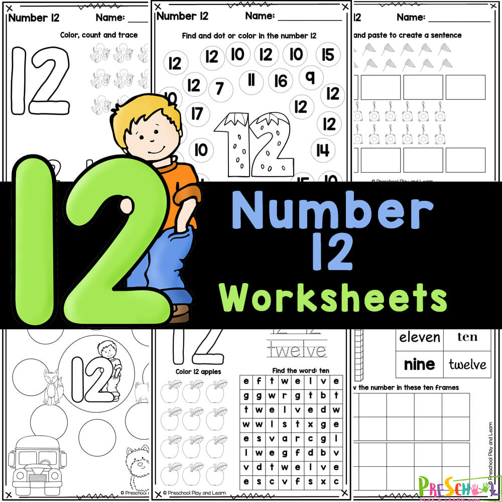 FREE Trace And Write Number 12 Worksheets For Preschool Worksheets 