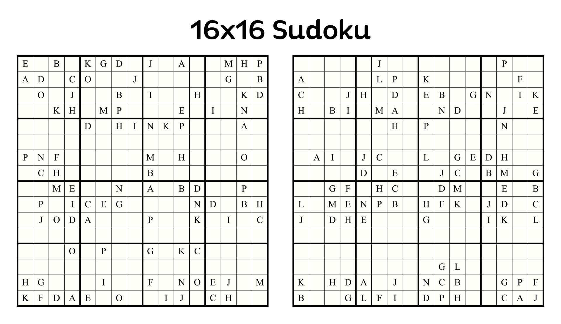 Free 16x16 Sudoku Printable Download Free 16x16 Sudoku Printable Png 