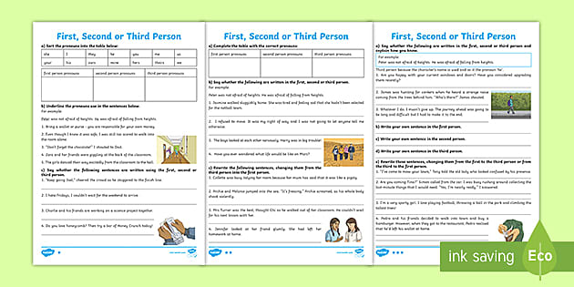 1st and 3rd person worksheet
