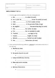 1st and 3rd person worksheet