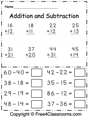 1st grade addition worksheet with regrouping