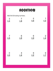 1st Grade Math Worksheets