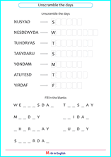 Grade 1 Months &  Calendar math school worksheets for primary and ...