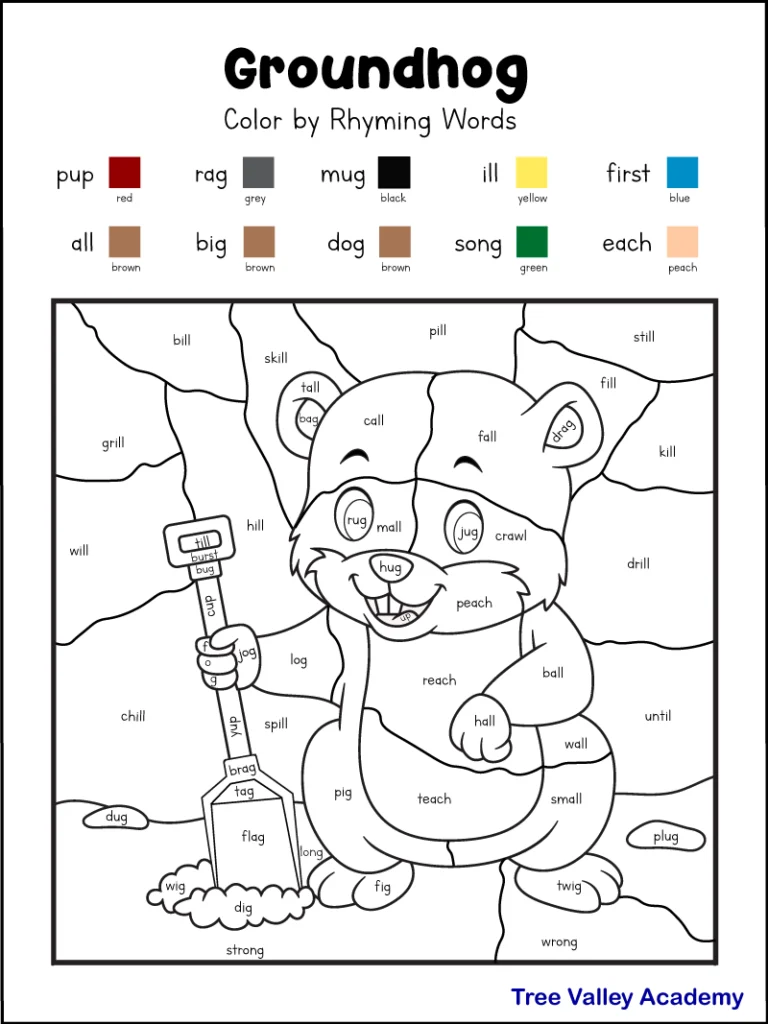 1st grade coloring worksheet