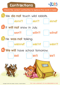 1st grade grammar worksheet