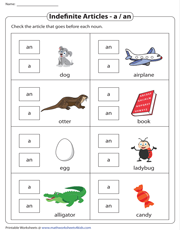 1st Grade Language Arts Worksheets