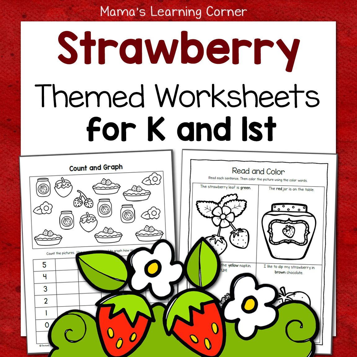 Strawberry Worksheets - Mamas Learning Corner
