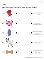 1st grade long o worksheet