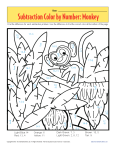 1st grade math coloring worksheet