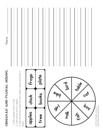 1st grade noun worksheet