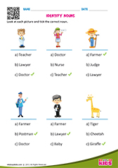 Free Printable Nouns Worksheets for Pre-k &  Kindergarten