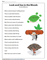 1st grade reading comprehension multiple choice worksheet