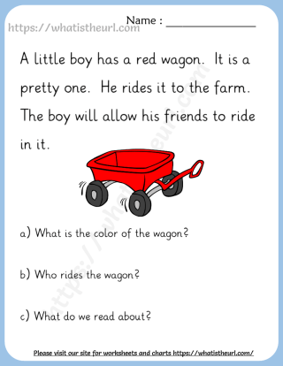 1st grade reading comprehension worksheet pdf