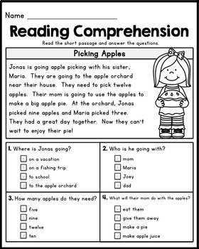 FREE First Grade Reading Comprehension Passages - Set 1 by ...