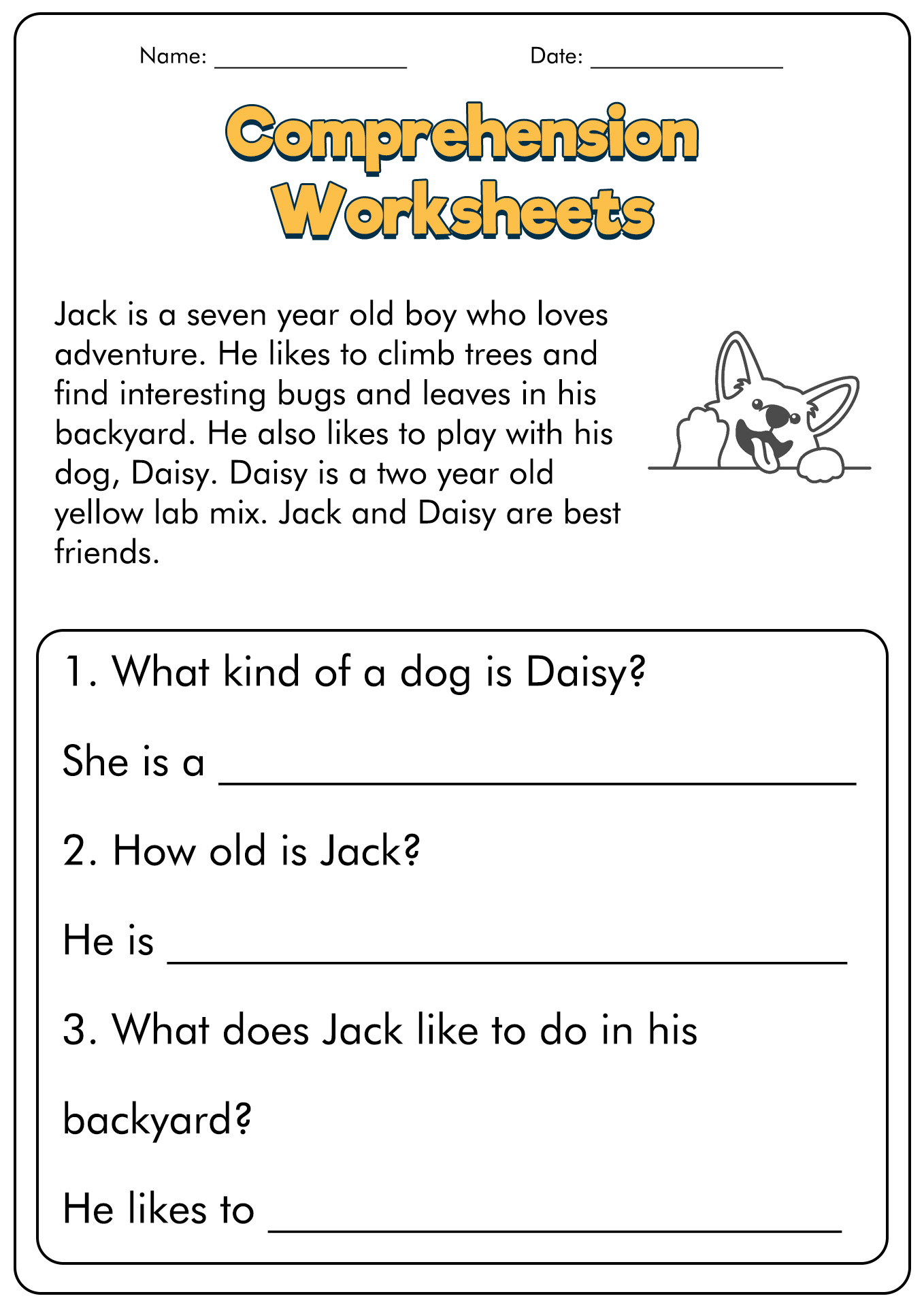 1st grade reading worksheet pdf