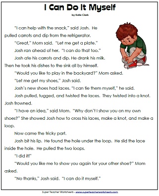 1st Grade Reading Comprehension Worksheets