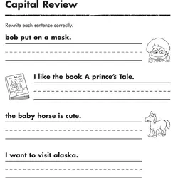 1st grade sentence writing worksheet
