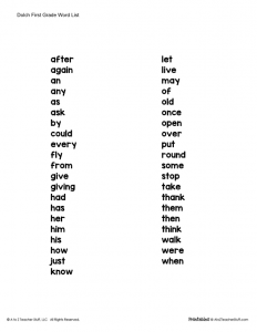 1st grade sight word worksheet