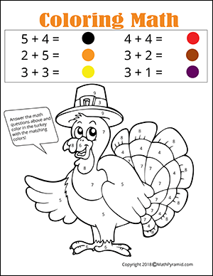 1st grade thanksgiving math worksheet