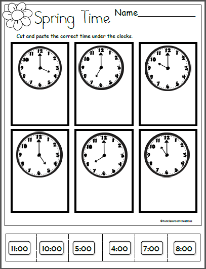 Spring Time Worksheet for kindergarten and 1st grade | Made By ...