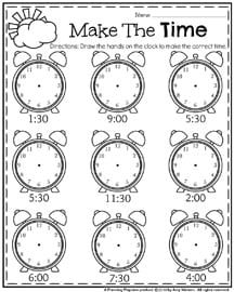 May First Grade Worksheets for Spring - Planning Playtime